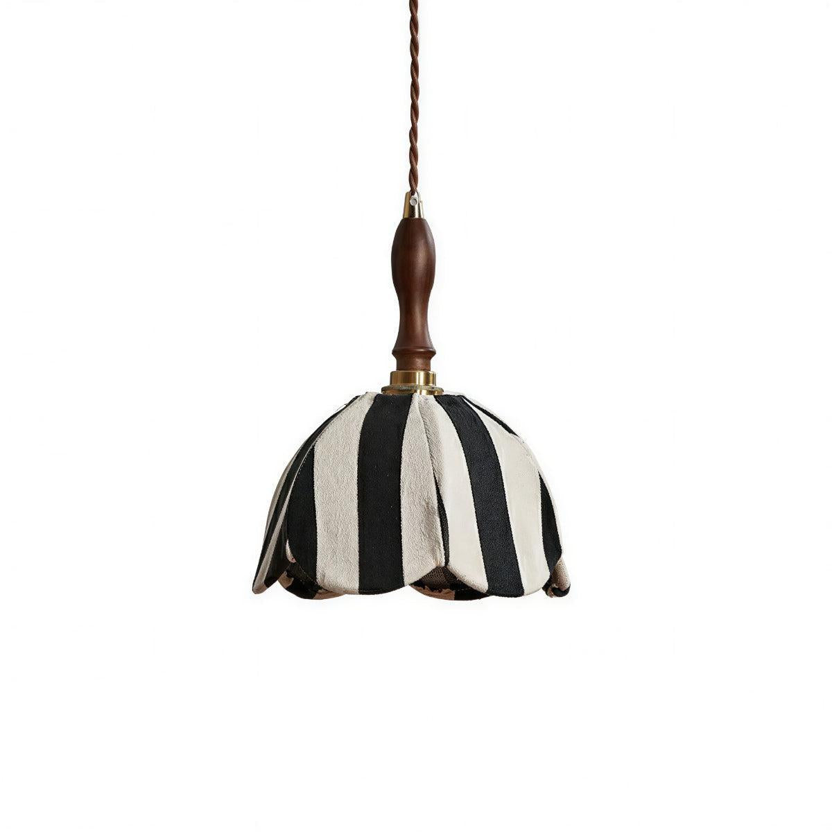 Lampada a Sospensione Moderna a Strisce con Design a Tulipano
