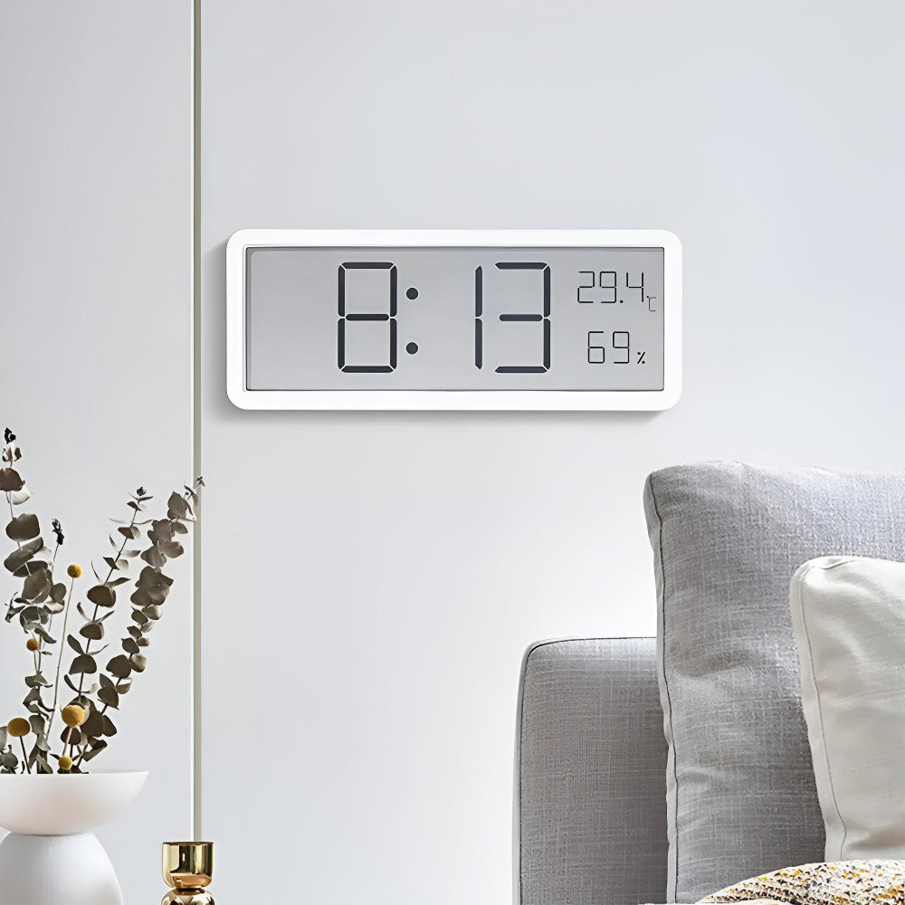 Ione - Orologio da parete LED digitale con temperatura e umidità