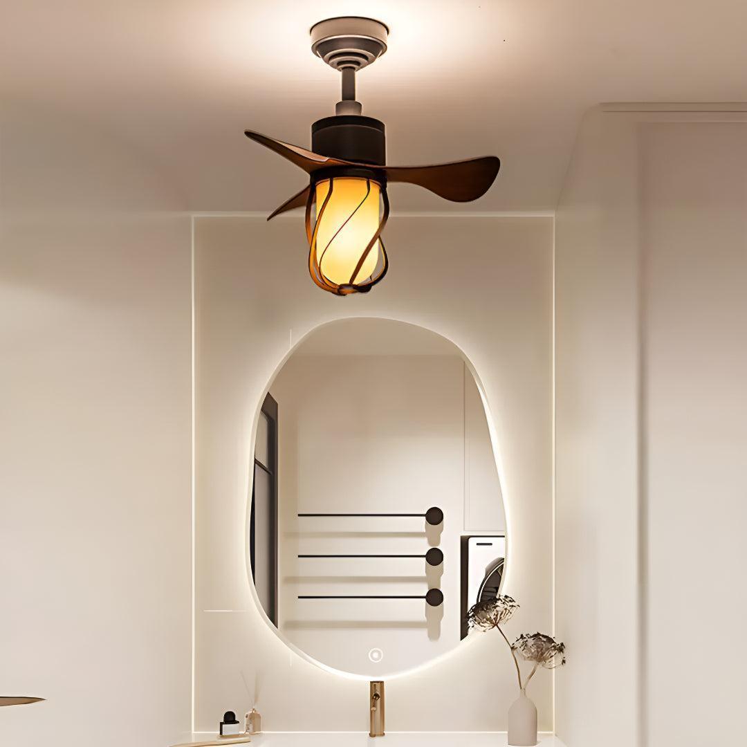 Ventilatore a Soffitto Vintage Elegante con Telecomando
