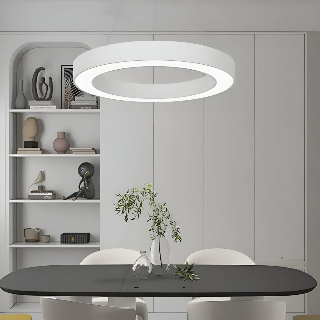 Lampada a Sospensione Circolare con Anello Rotondo per Soffitto Ufficio