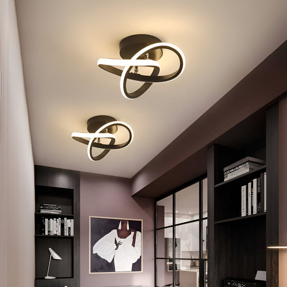 AeroSwirl – Lampada da Soffitto LED Artistica con Design Vorticoso