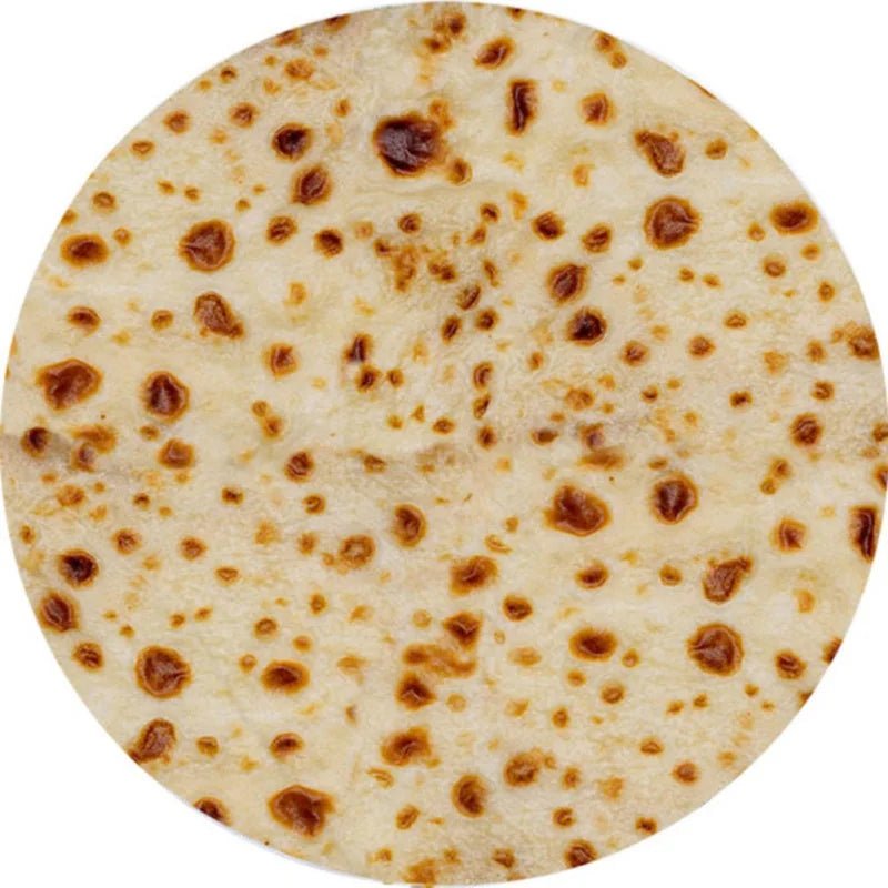 Coperta Flanella Taco Rotonda – Divertente e Confortevole Coperta a Forma di Tortilla