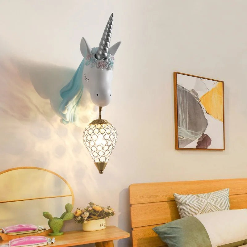 Magico Lampada da Parete a Unicorno per Bambini – Luce Giocosa e Calda