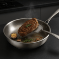 TITAN-PREMIUM PAN – Padella in titanio di alta qualità senza rivestimento per tutti i tipi di piano cottura