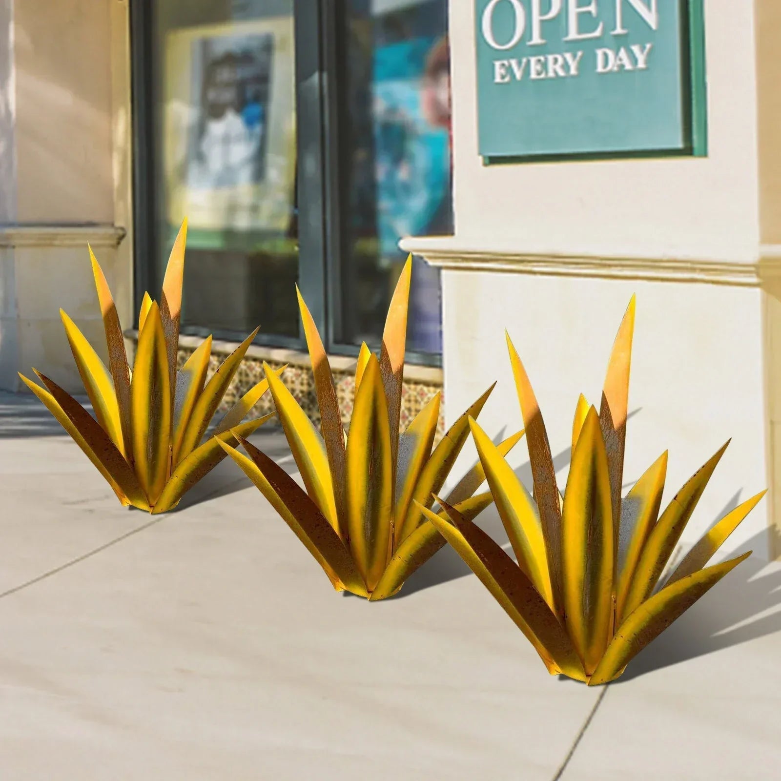 Agave Eterna – Scultura da Giardino in Metallo Artigianale Resistente alla Ruggine per Decorazioni Indoor e Outdoor