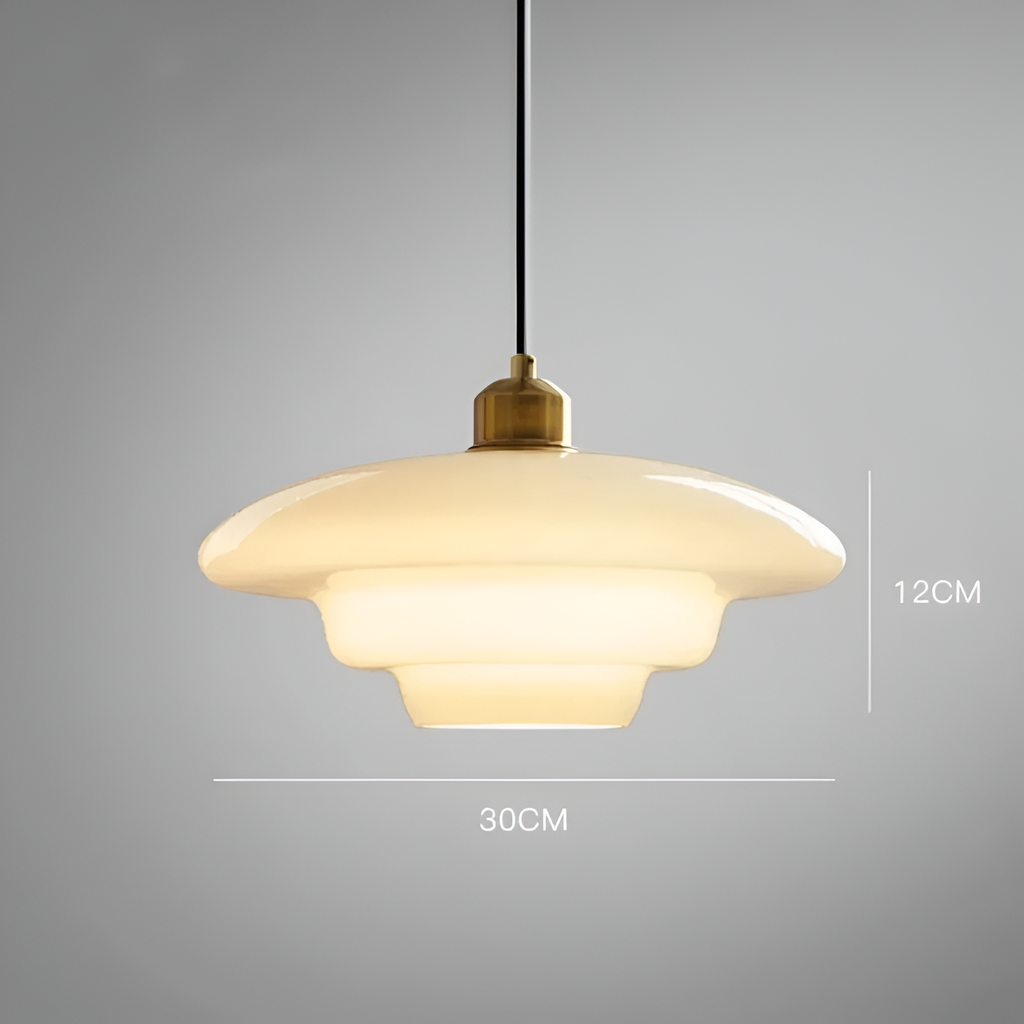 La Perla della Lampada a Sospensione in Vetro Art Deco