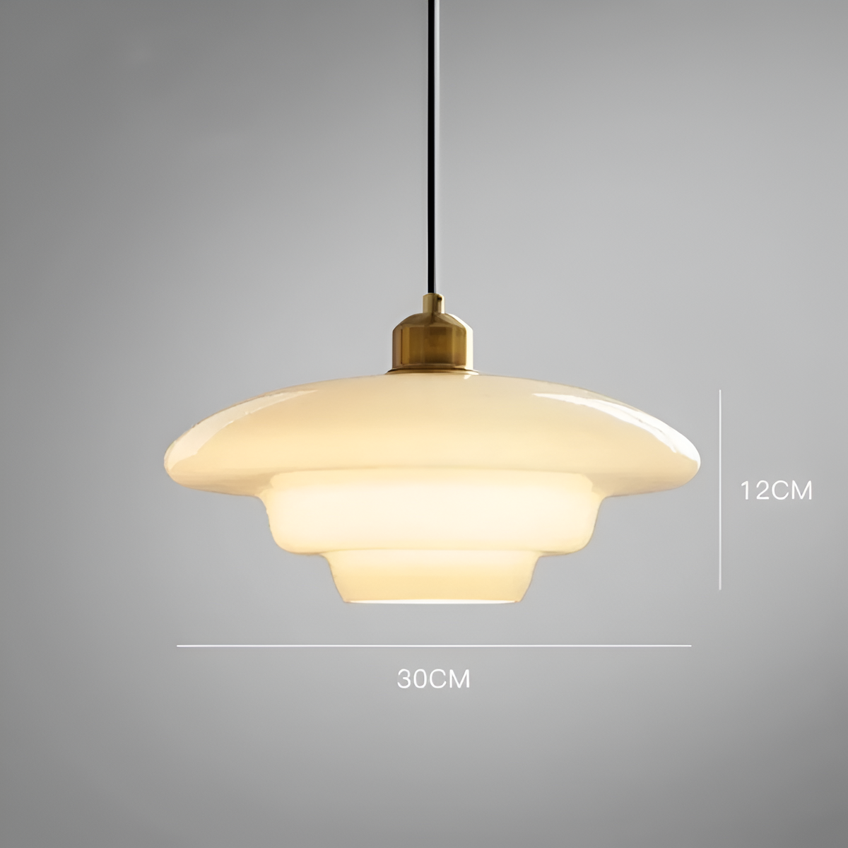 La Perla della Lampada a Sospensione in Vetro Art Deco