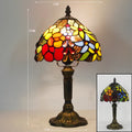 Lampada da Scrivania Tiffany | LED E27 | Vetro Colorato Fatto a Mano