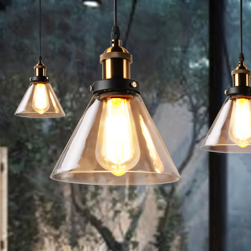Lampada a sospensione in vetro colorato con attacco in ottone