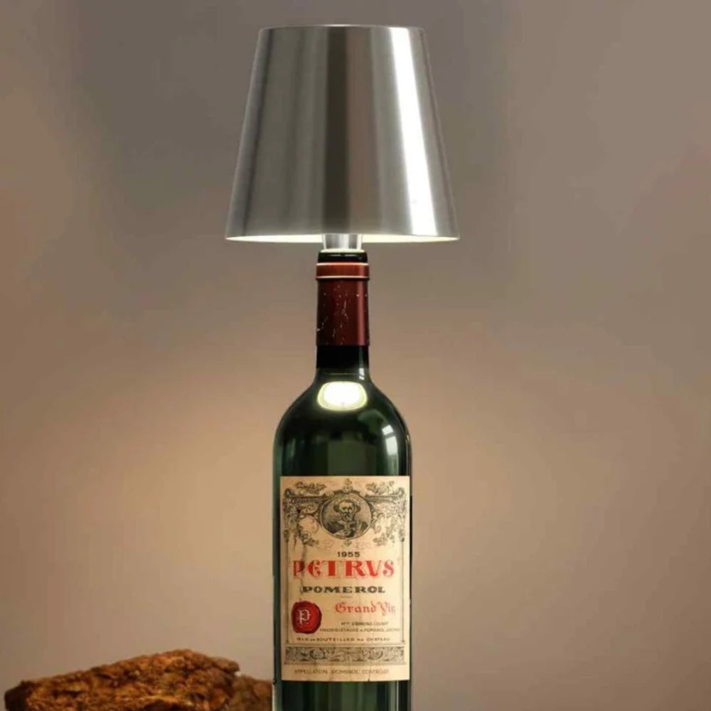 Lampada da tavolo | Attacco per lampade a bottiglia | Dimmerabile senza fili | LumiFlasche