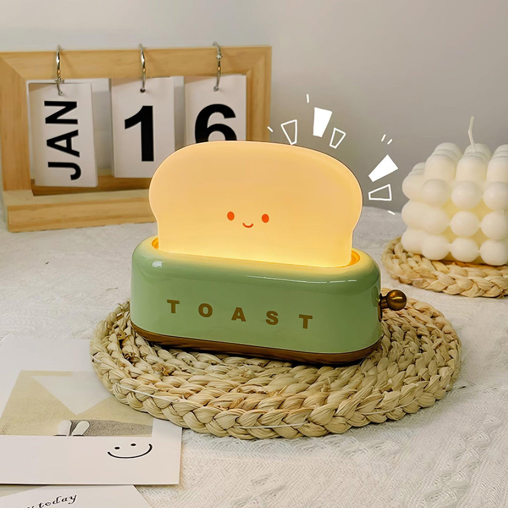 ToastLjus – Lampada da tavolo a forma di tostapane con batteria integrata e luminosità regolabile