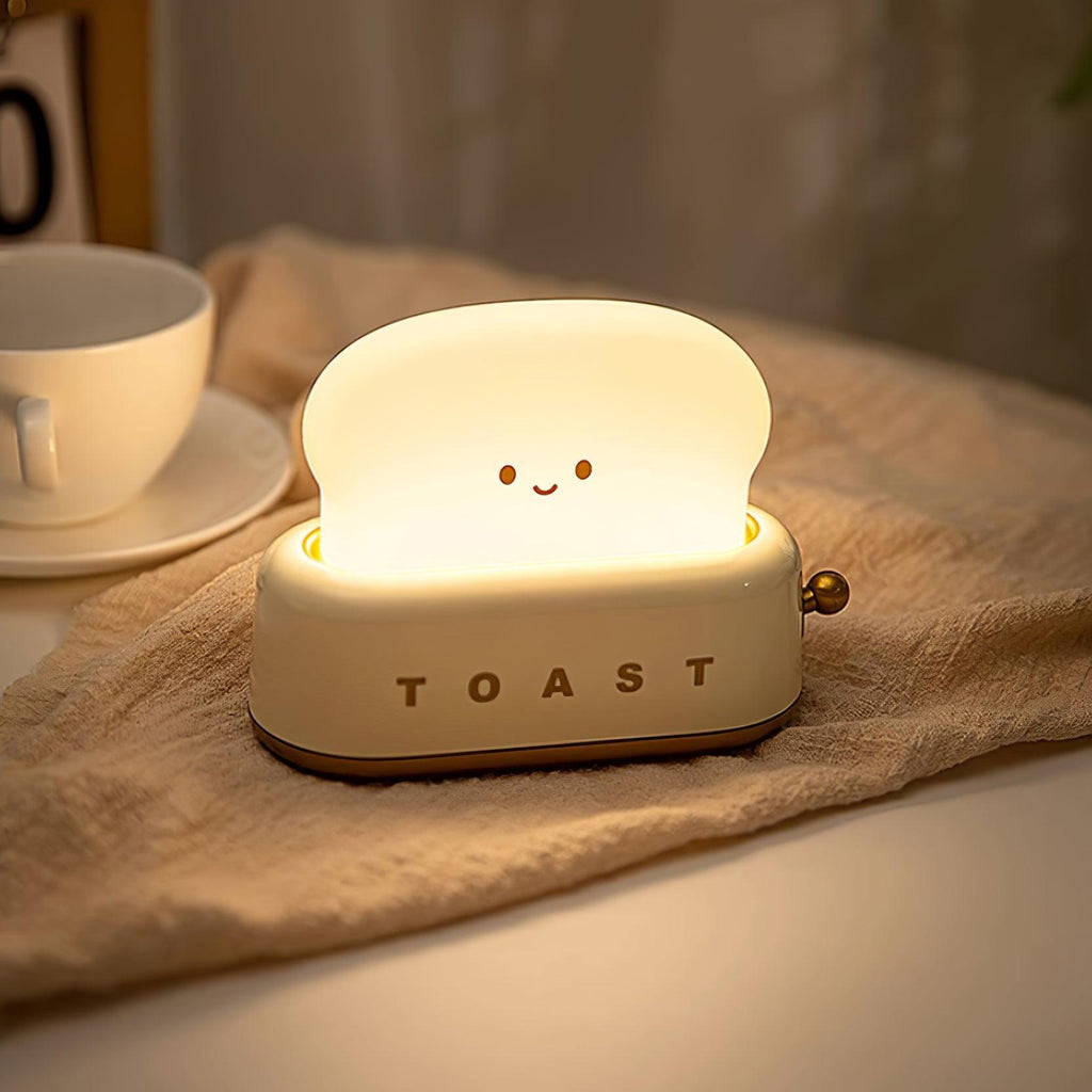 Averisse | Lampada Notturna a Forma di Tostapane Carina con Ricarica USB e Luce LED Calda 3000K
