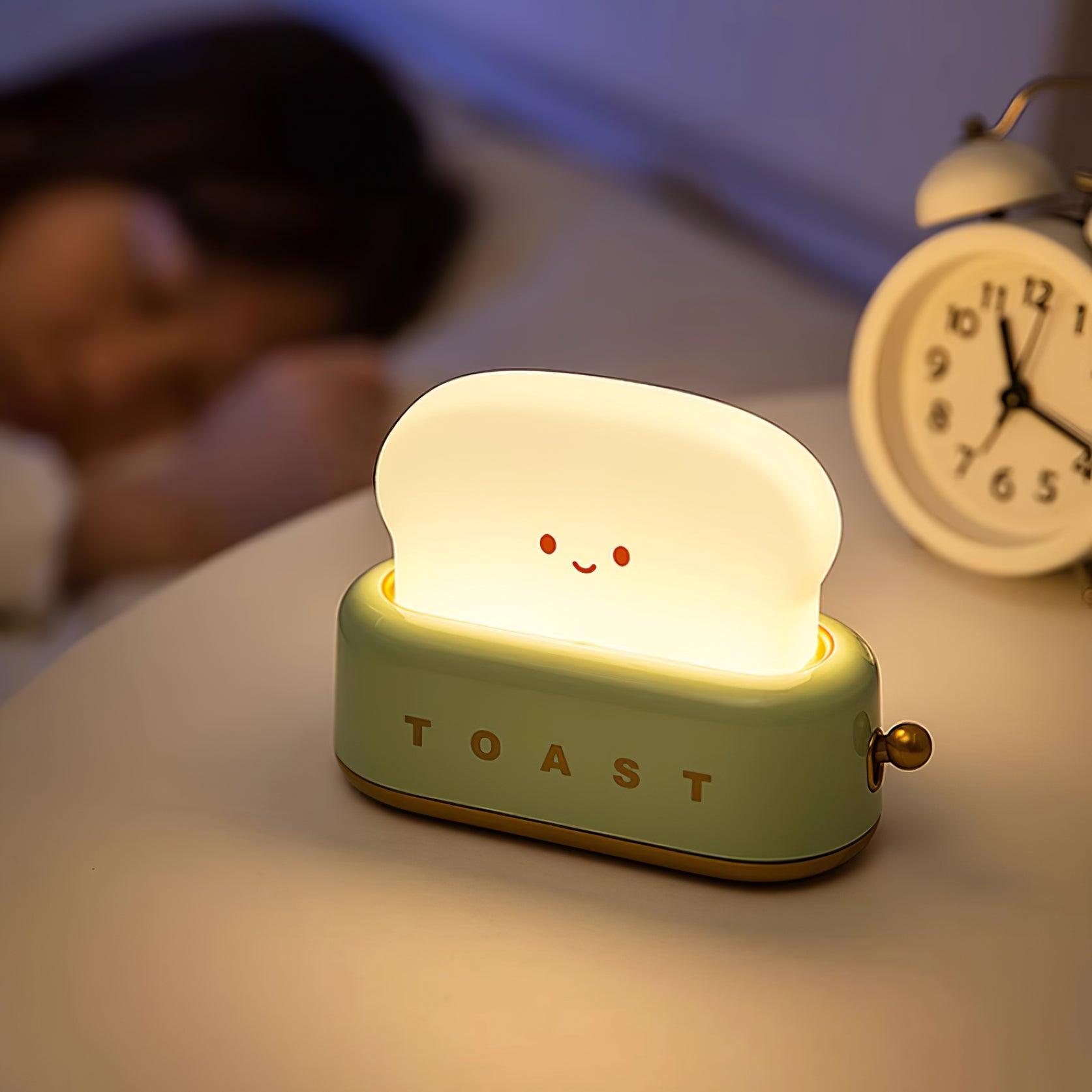 Averisse | Lampada Notturna a Forma di Tostapane Carina con Ricarica USB e Luce LED Calda 3000K