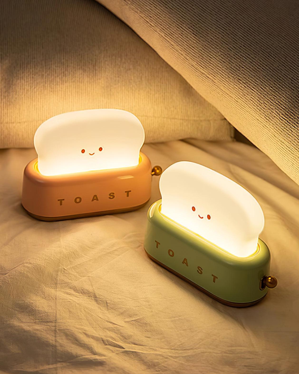 Averisse | Lampada Notturna a Forma di Tostapane Carina con Ricarica USB e Luce LED Calda 3000K