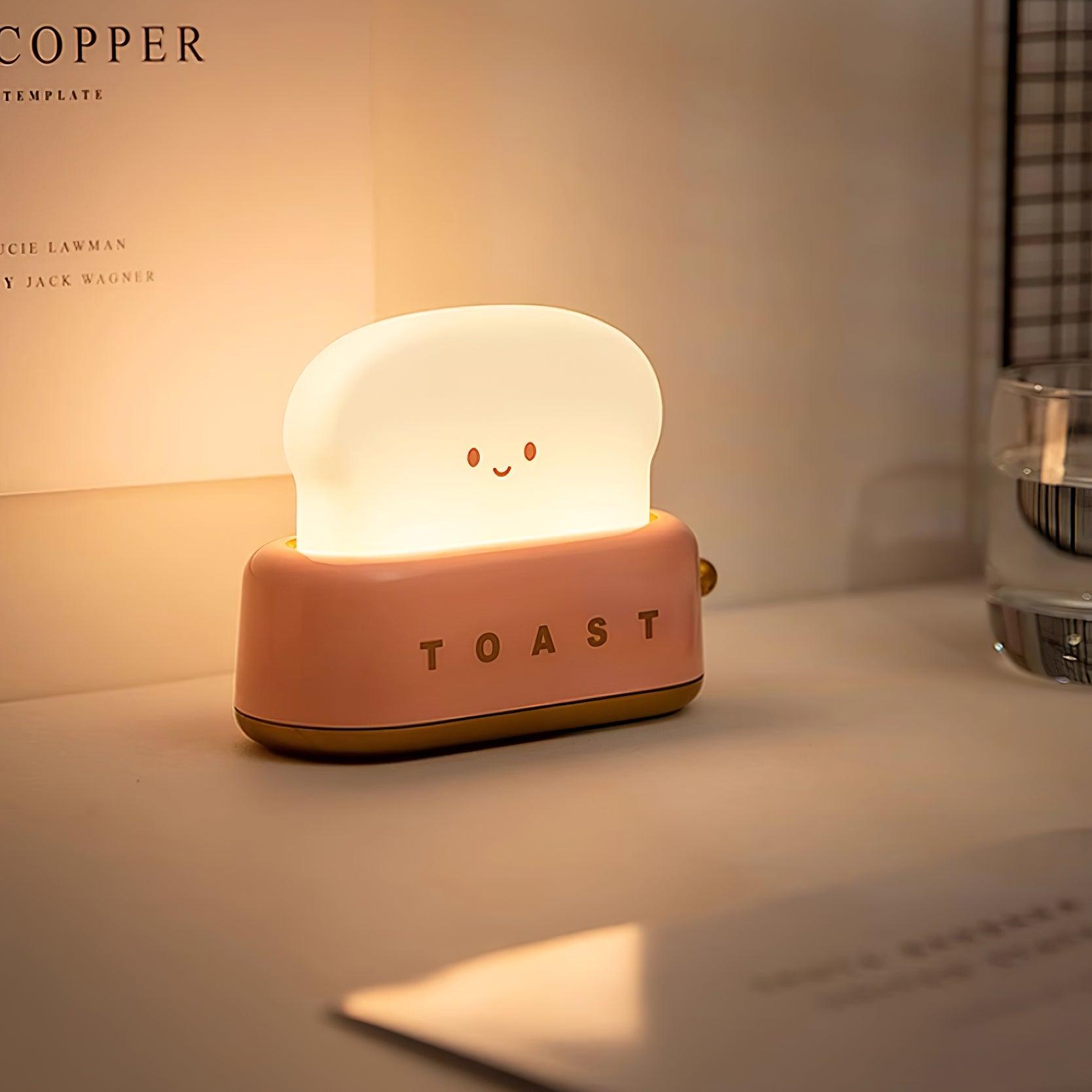 Averisse | Lampada Notturna a Forma di Tostapane Carina con Ricarica USB e Luce LED Calda 3000K
