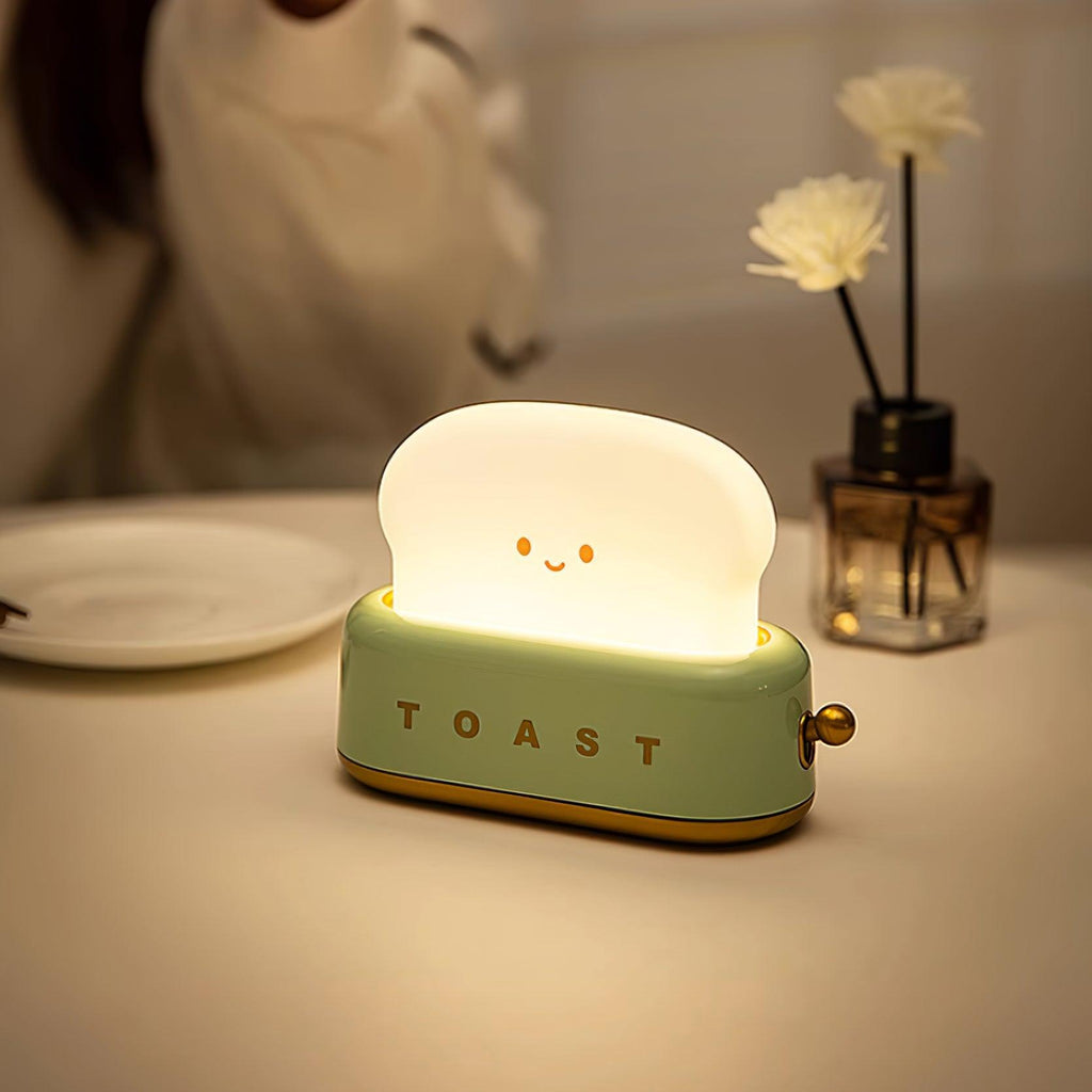Averisse | Lampada Notturna a Forma di Tostapane Carina con Ricarica USB e Luce LED Calda 3000K