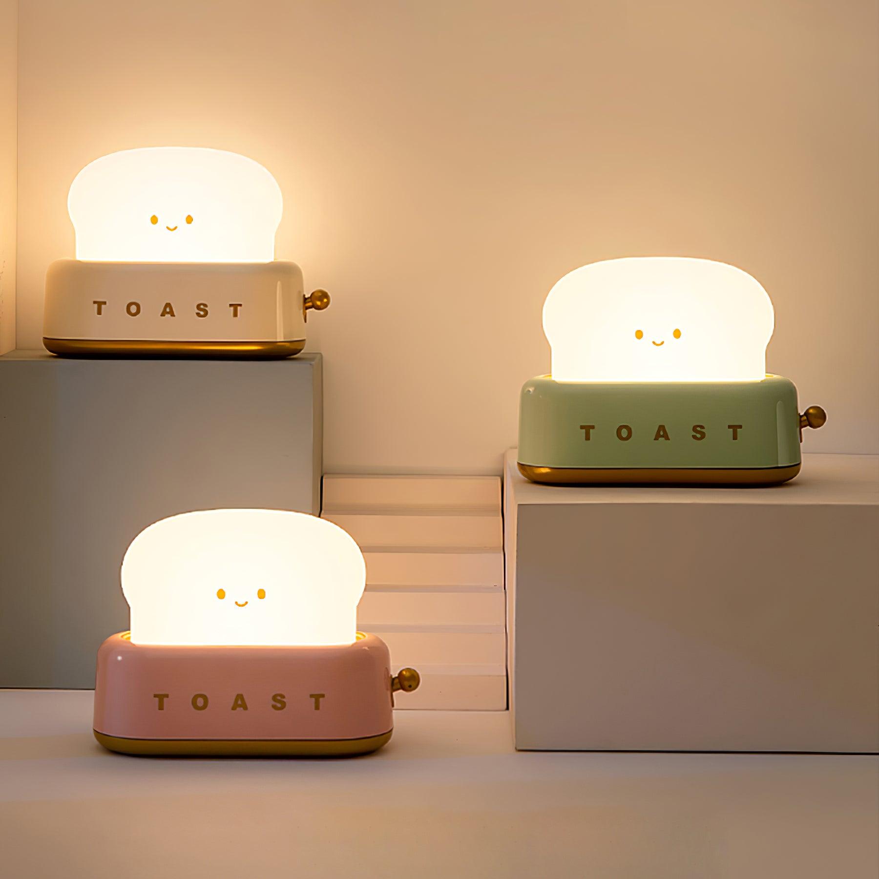 Averisse | Lampada Notturna a Forma di Tostapane Carina con Ricarica USB e Luce LED Calda 3000K