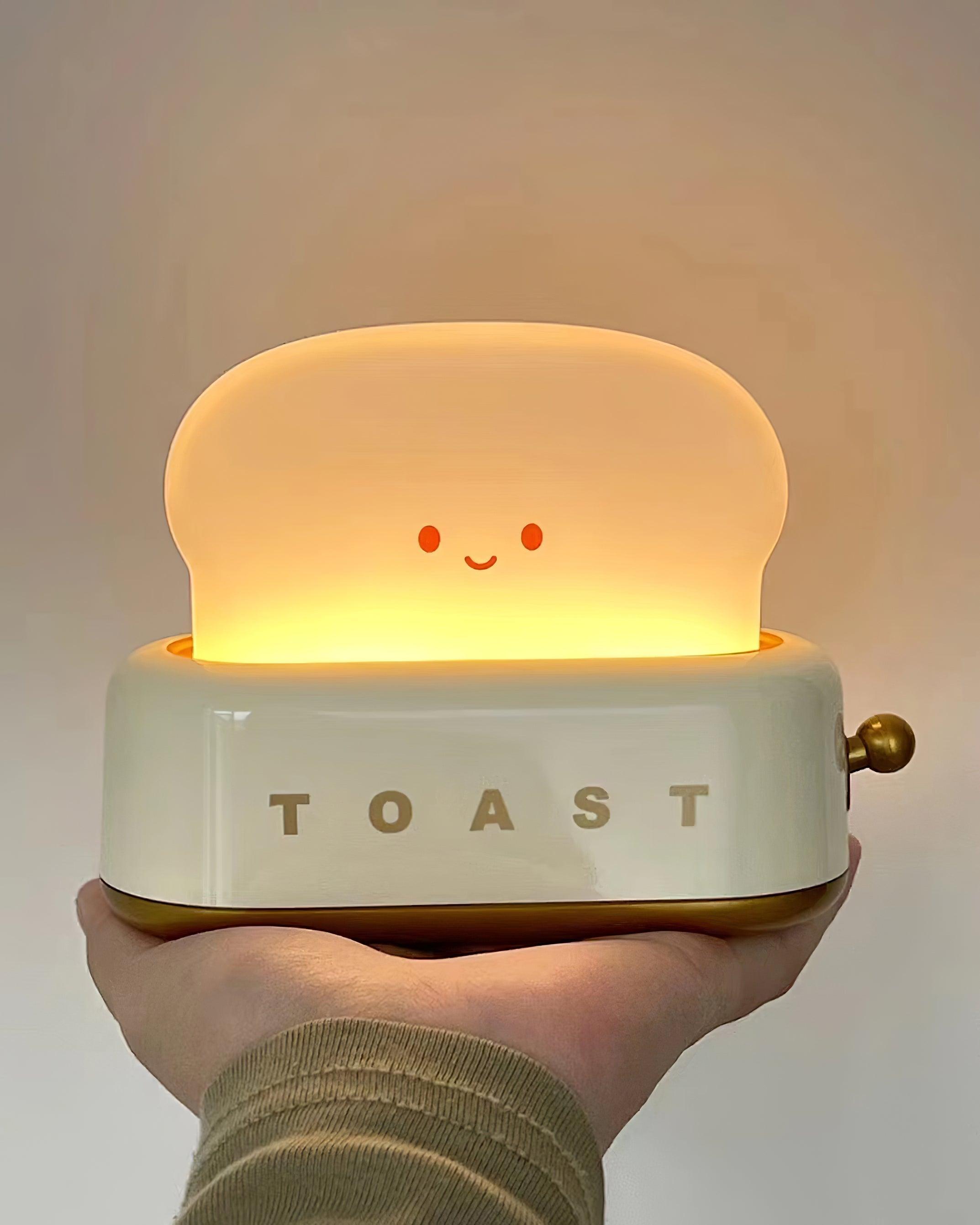 Averisse | Lampada Notturna a Forma di Tostapane Carina con Ricarica USB e Luce LED Calda 3000K