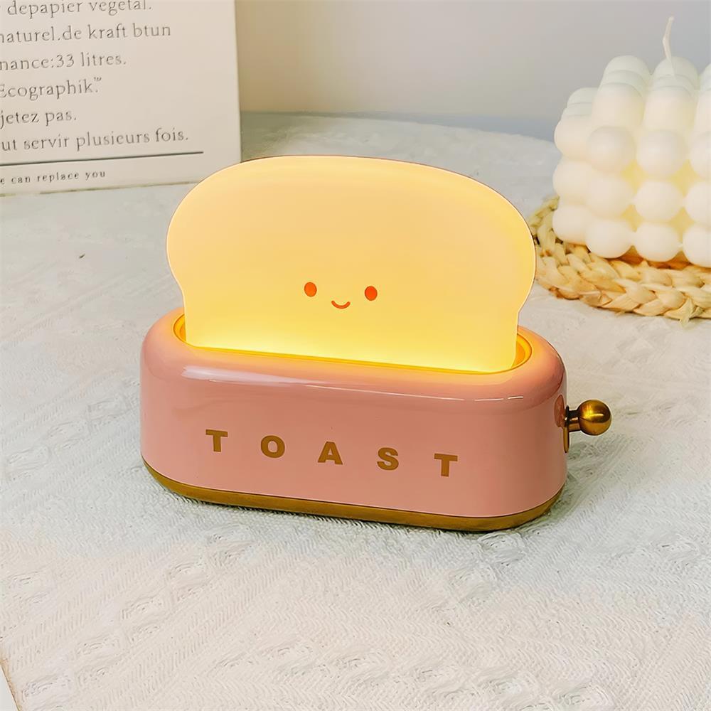 Averisse | Lampada Notturna a Forma di Tostapane Carina con Ricarica USB e Luce LED Calda 3000K