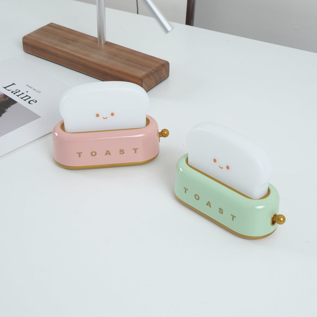 Averisse | Lampada Notturna a Forma di Tostapane Carina con Ricarica USB e Luce LED Calda 3000K