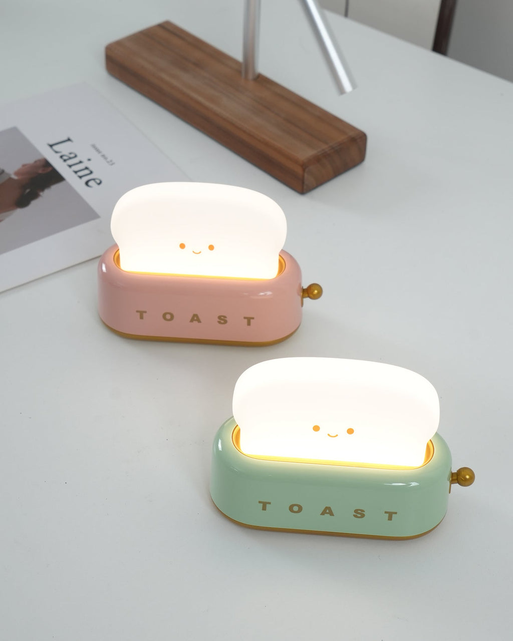 Averisse | Lampada Notturna a Forma di Tostapane Carina con Ricarica USB e Luce LED Calda 3000K