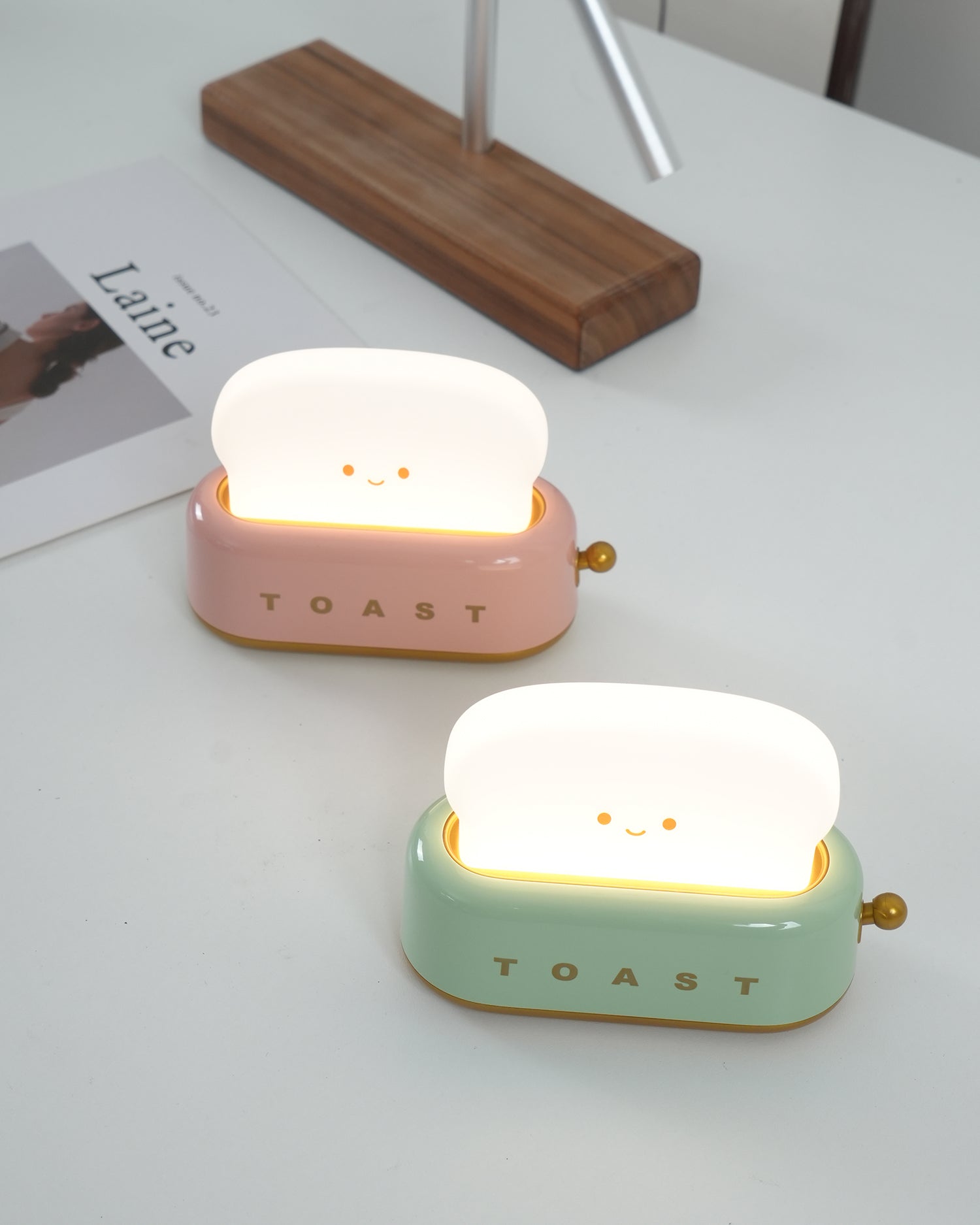 Averisse | Lampada Notturna a Forma di Tostapane Carina con Ricarica USB e Luce LED Calda 3000K