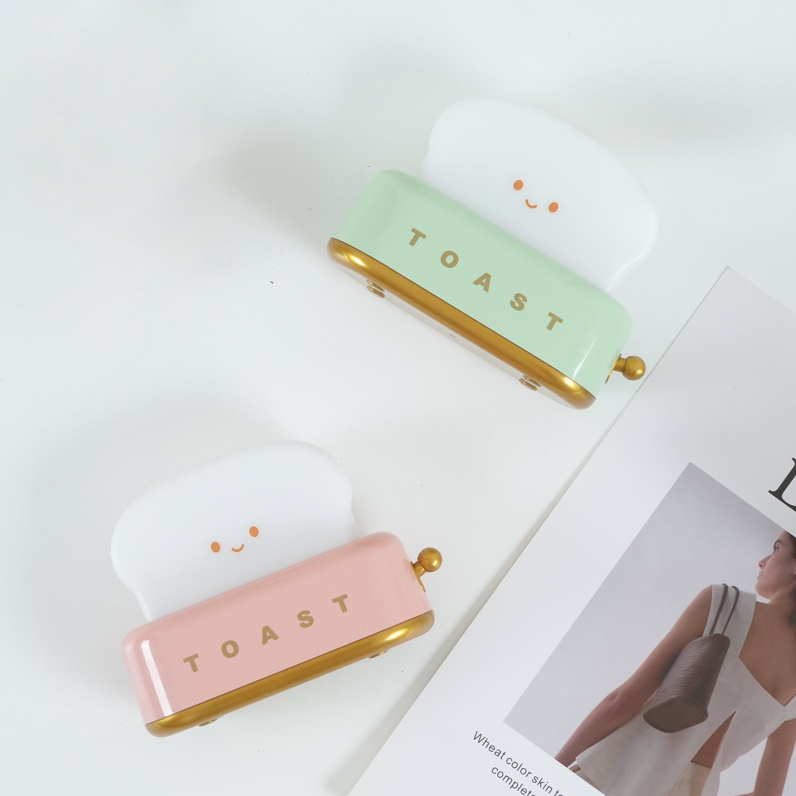 Averisse | Lampada Notturna a Forma di Tostapane Carina con Ricarica USB e Luce LED Calda 3000K