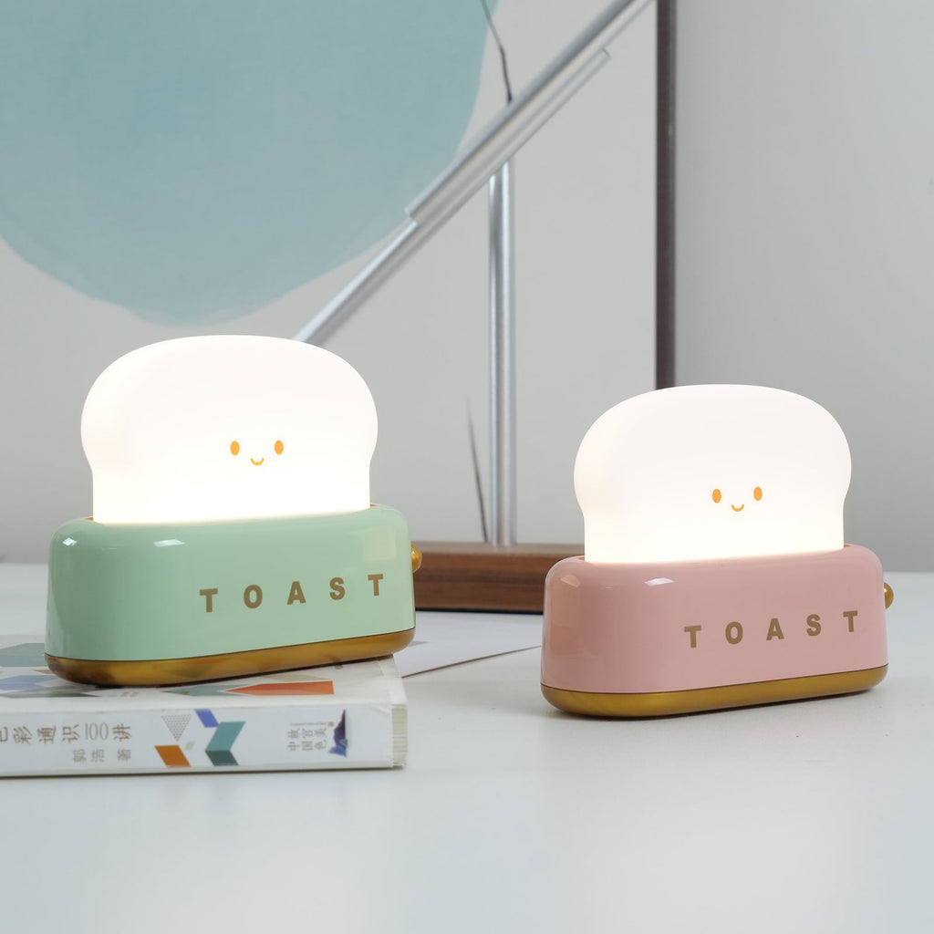 Averisse | Lampada Notturna a Forma di Tostapane Carina con Ricarica USB e Luce LED Calda 3000K