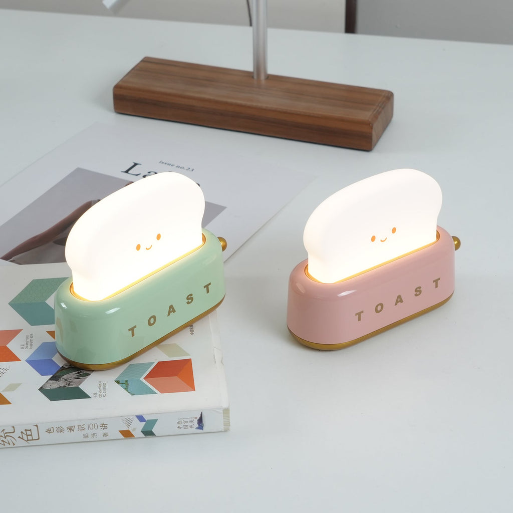 Averisse | Lampada Notturna a Forma di Tostapane Carina con Ricarica USB e Luce LED Calda 3000K
