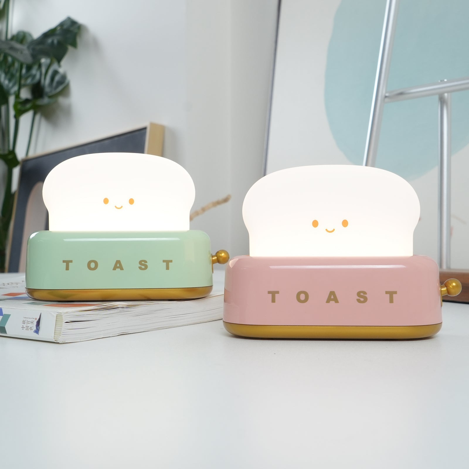 Averisse | Lampada Notturna a Forma di Tostapane Carina con Ricarica USB e Luce LED Calda 3000K