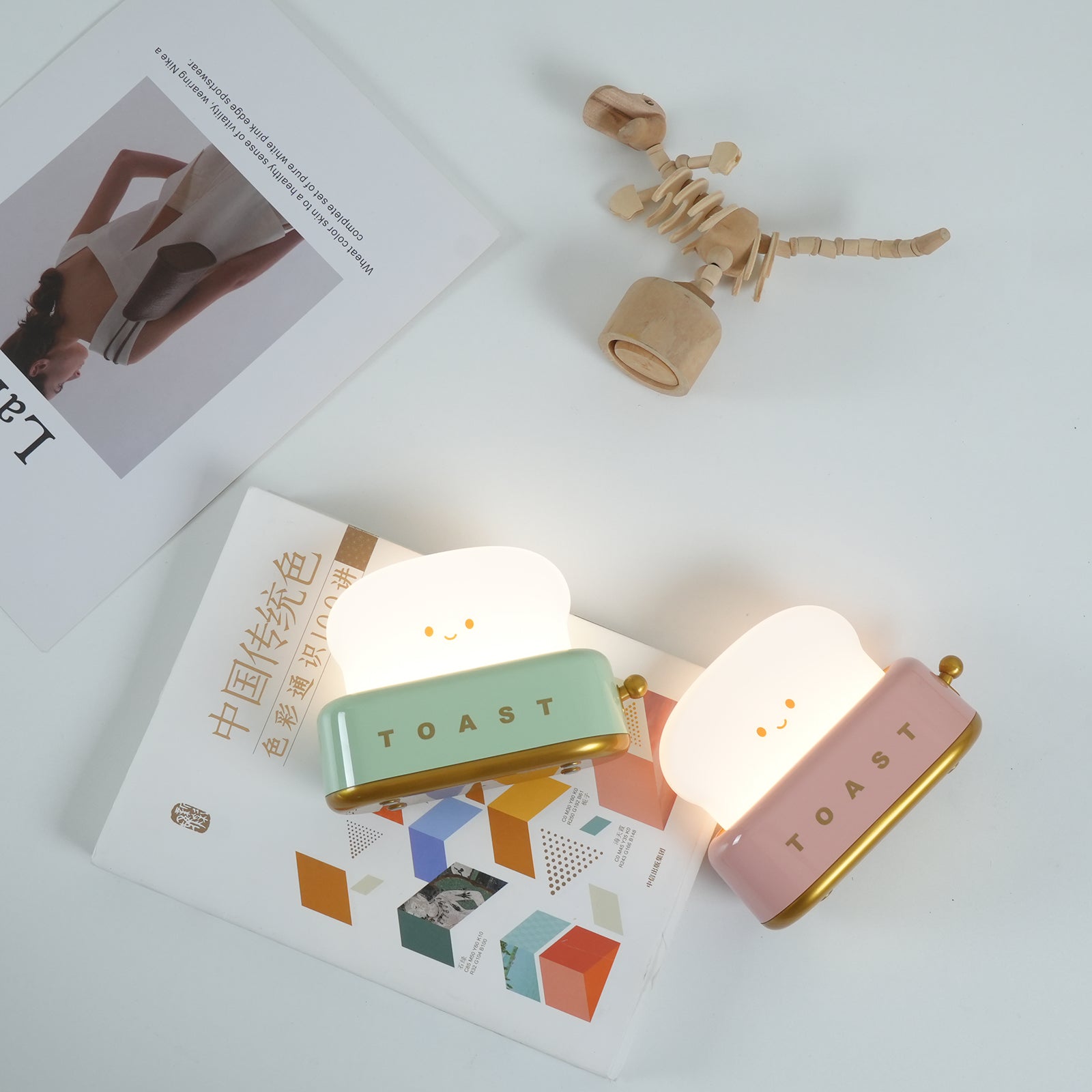 Averisse | Lampada Notturna a Forma di Tostapane Carina con Ricarica USB e Luce LED Calda 3000K