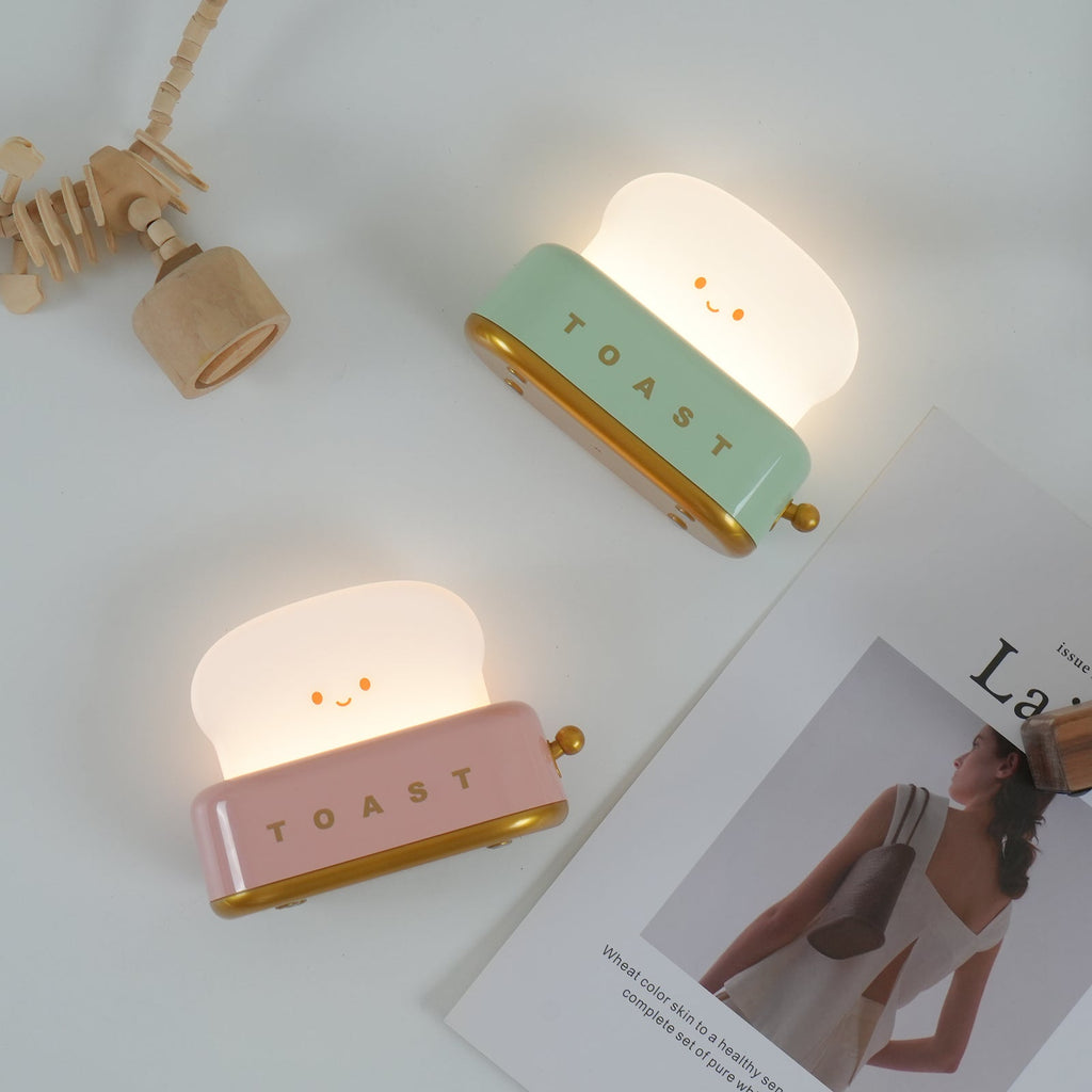 Averisse | Lampada Notturna a Forma di Tostapane Carina con Ricarica USB e Luce LED Calda 3000K
