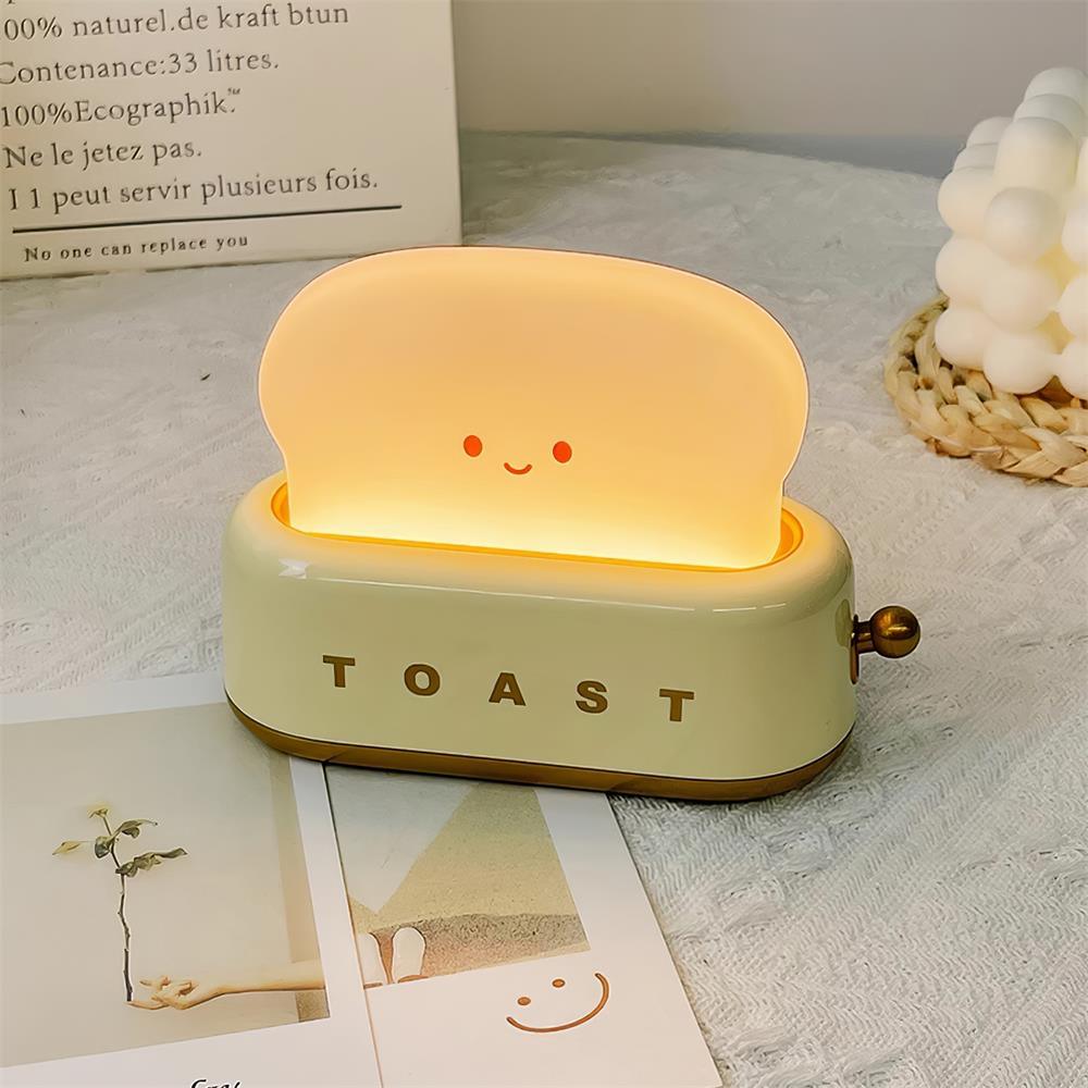 Averisse | Lampada Notturna a Forma di Tostapane Carina con Ricarica USB e Luce LED Calda 3000K