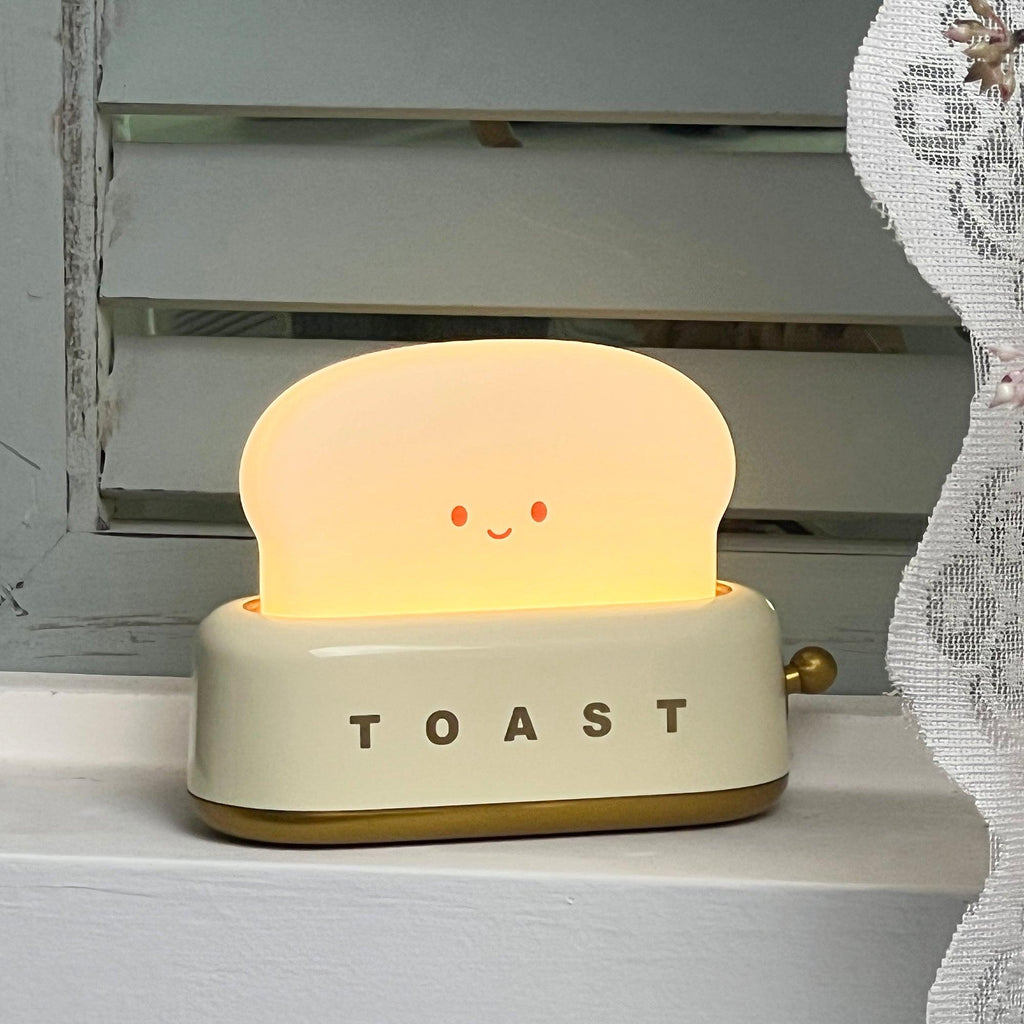 Averisse | Lampada Notturna a Forma di Tostapane Carina con Ricarica USB e Luce LED Calda 3000K