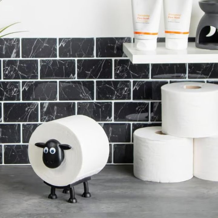 Porta carta igienica | Decorazione bagno | Design pecora autoportante | Sheepy Sheets