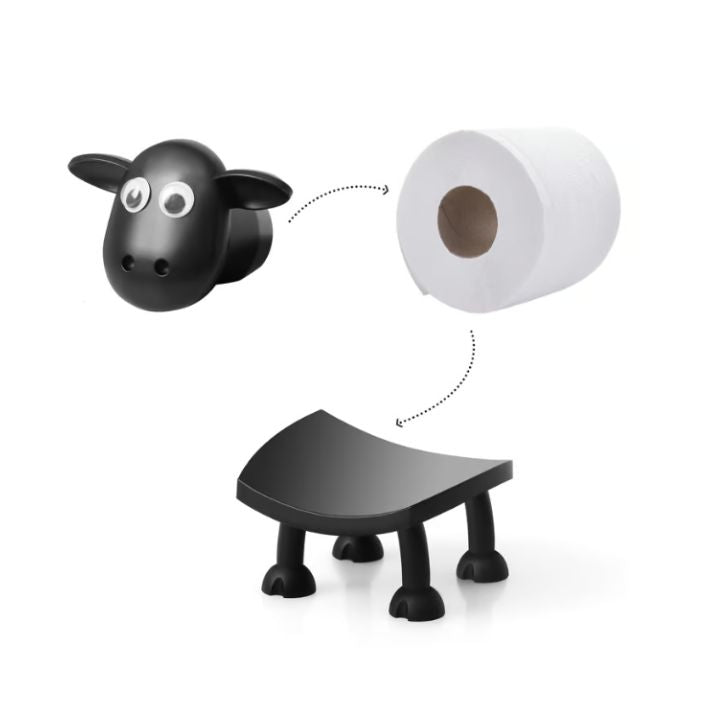 Porta carta igienica | Decorazione bagno | Design pecora autoportante | Sheepy Sheets