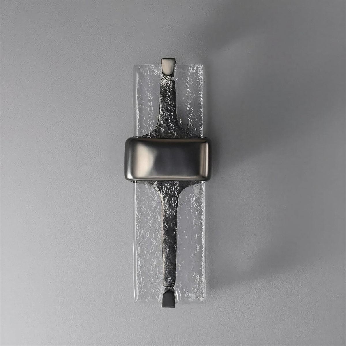Applique da Parete Stile Torcia con Ombrello in Vetro Trasparente