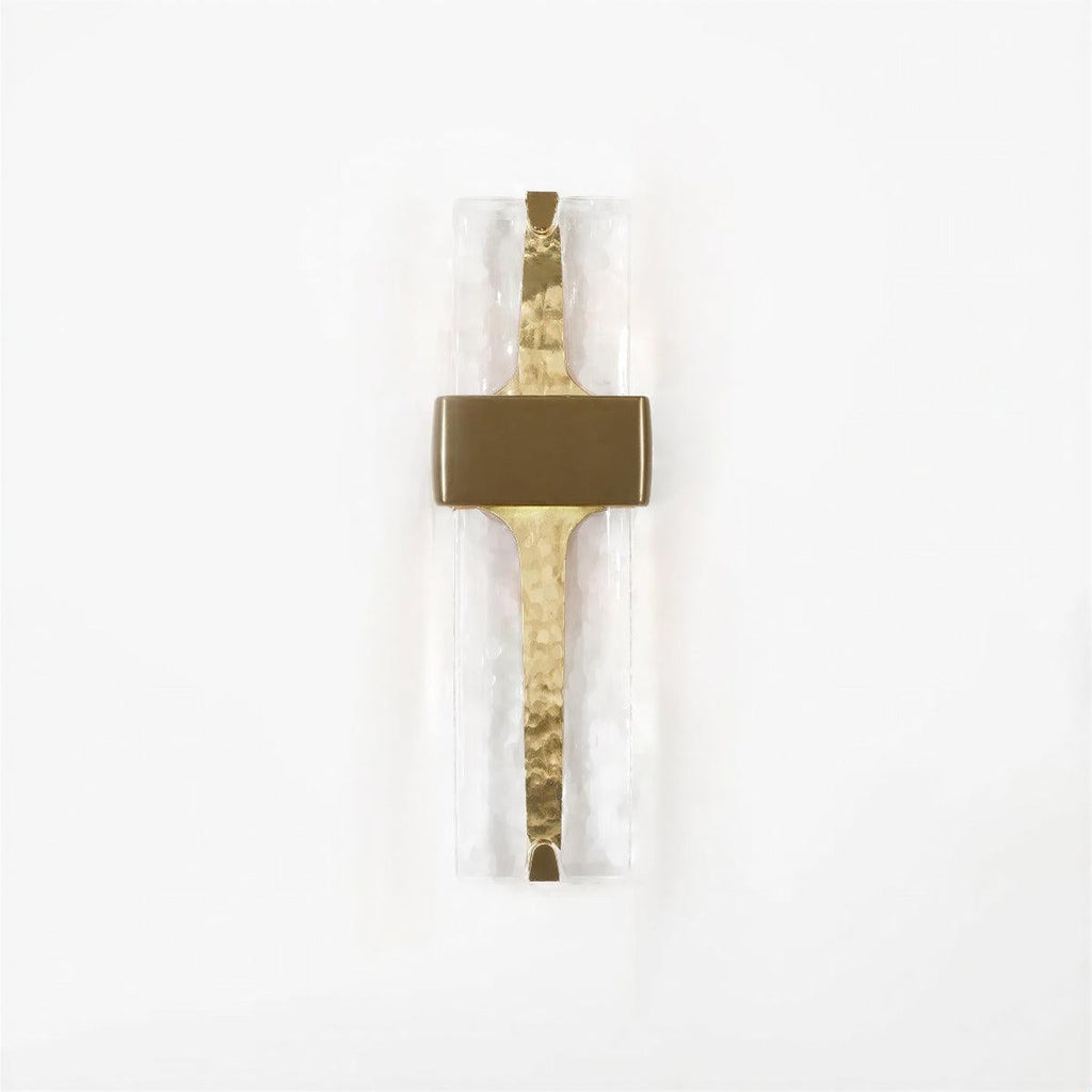 Applique da Parete Stile Torcia con Ombrello in Vetro Trasparente