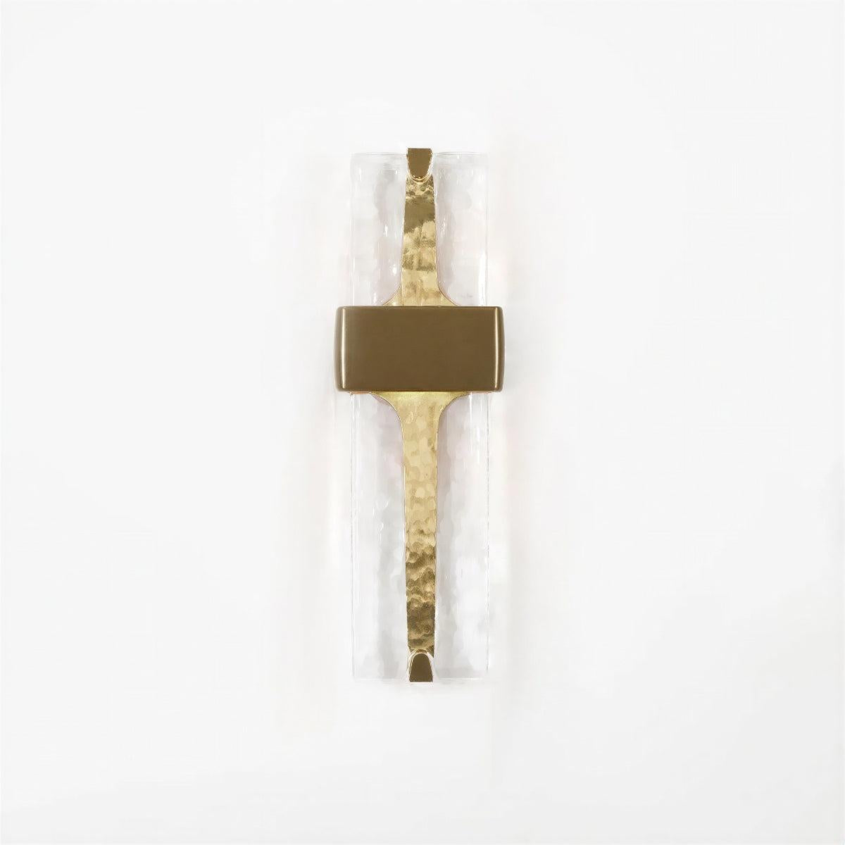 Applique da Parete Stile Torcia con Ombrello in Vetro Trasparente