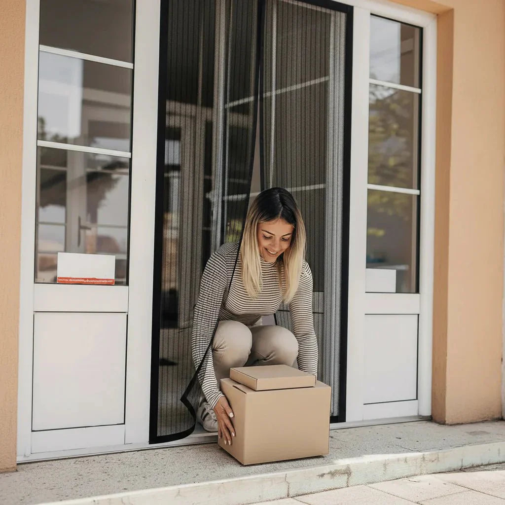 Griglia per porte | Tenda anti-insetti magnetica per porte | Chiusura magnetica automatica | BugBarrier