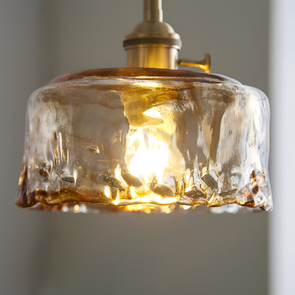 Brassoria – Lampada a sospensione vintage in ottone antico