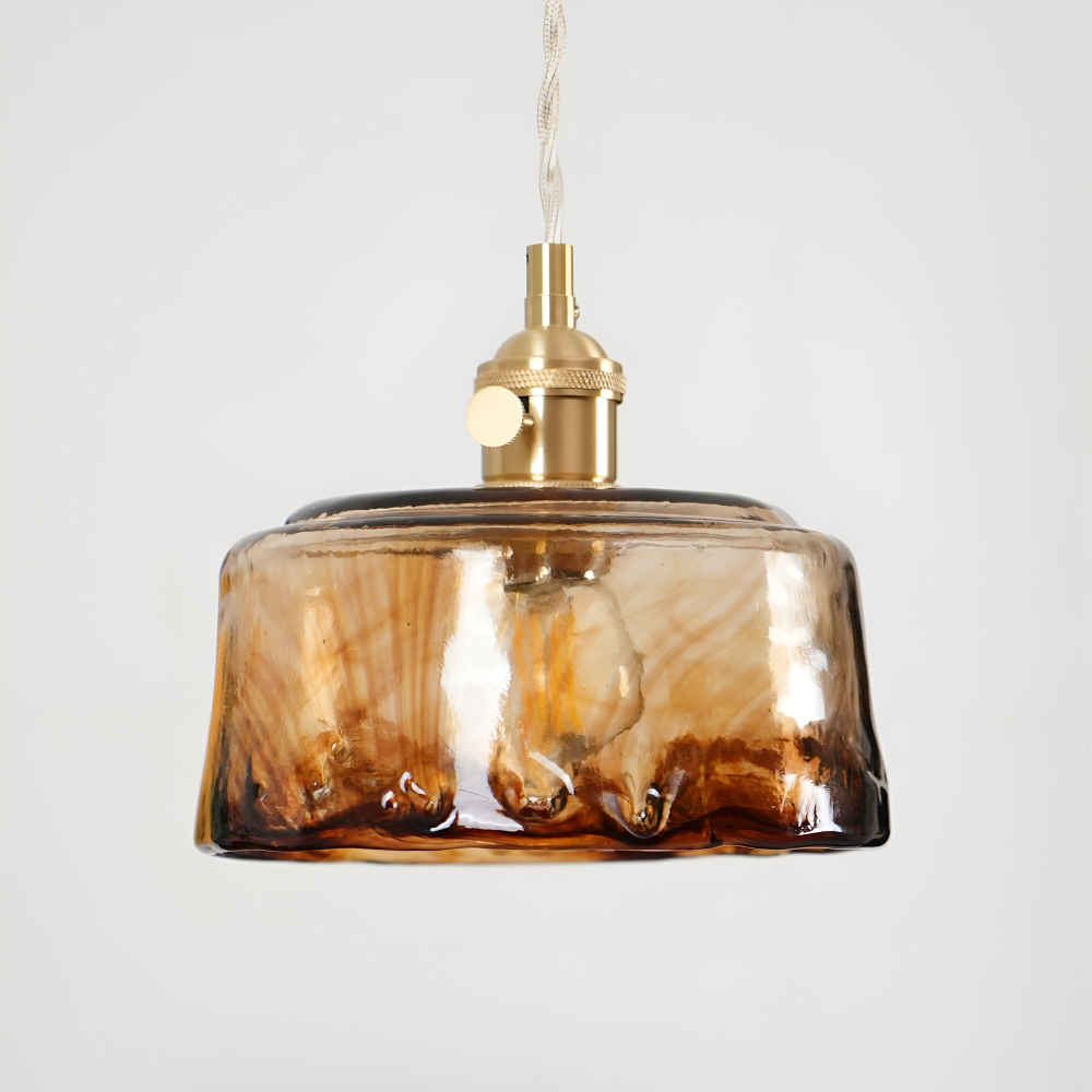 Brassoria – Lampada a sospensione vintage in ottone antico