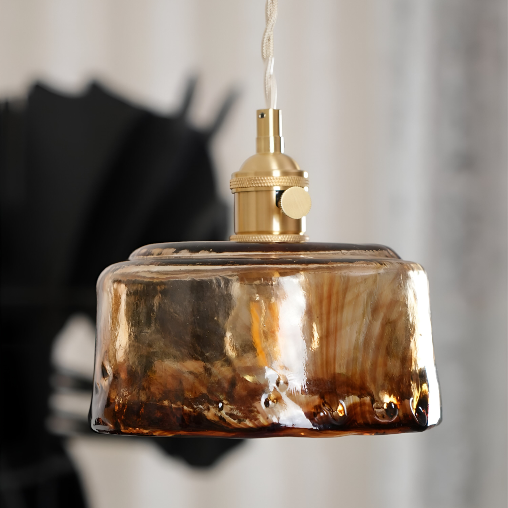 Brassoria – Lampada a sospensione vintage in ottone antico
