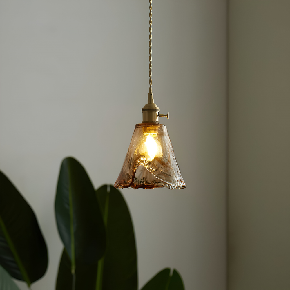Brassoria – Lampada a sospensione vintage in ottone antico