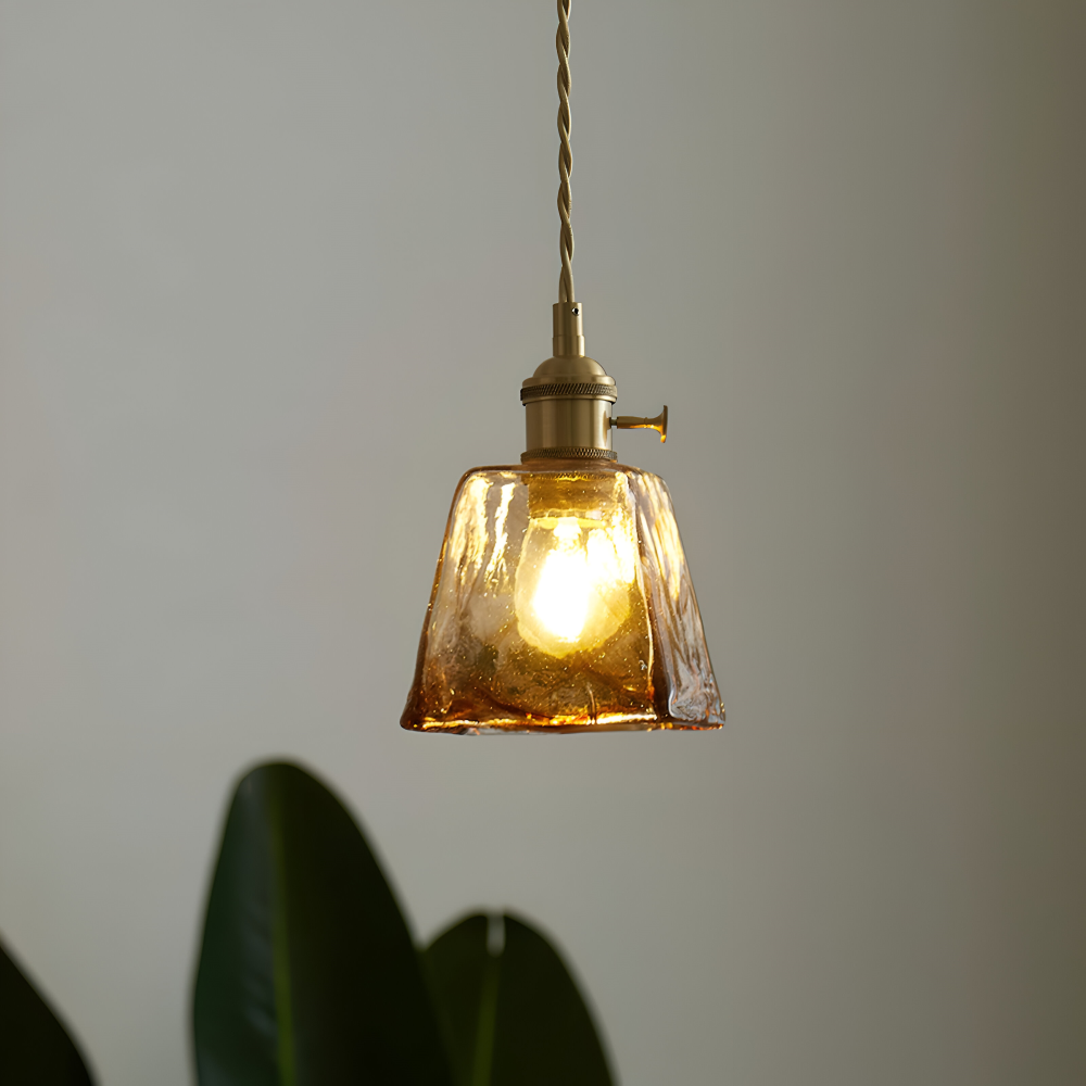 Brassoria – Lampada a sospensione vintage in ottone antico