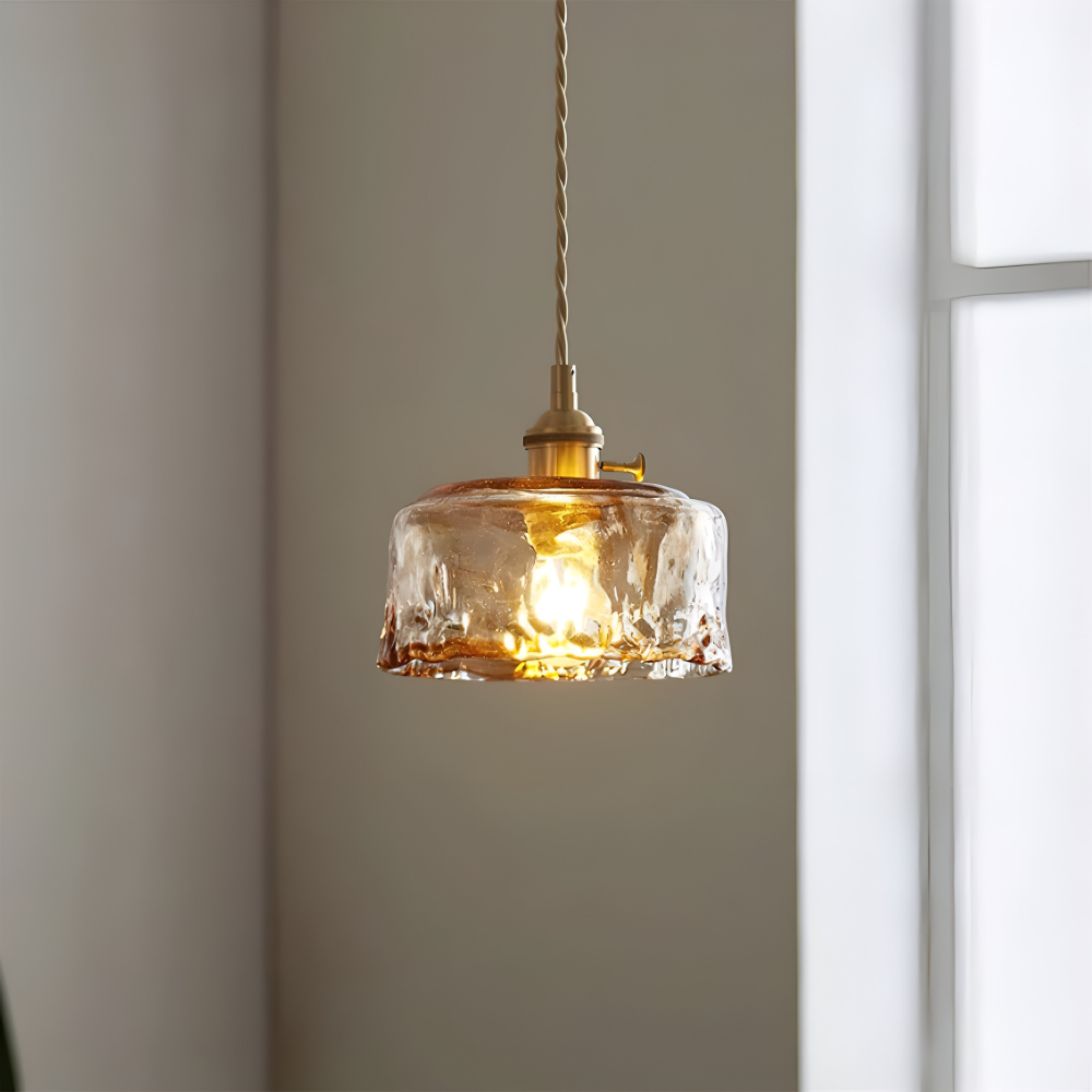 Brassoria – Lampada a sospensione vintage in ottone antico