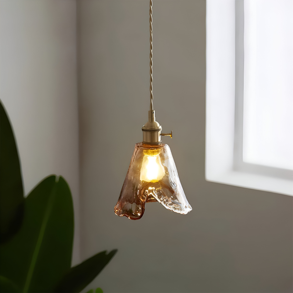 Brassoria – Lampada a sospensione vintage in ottone antico
