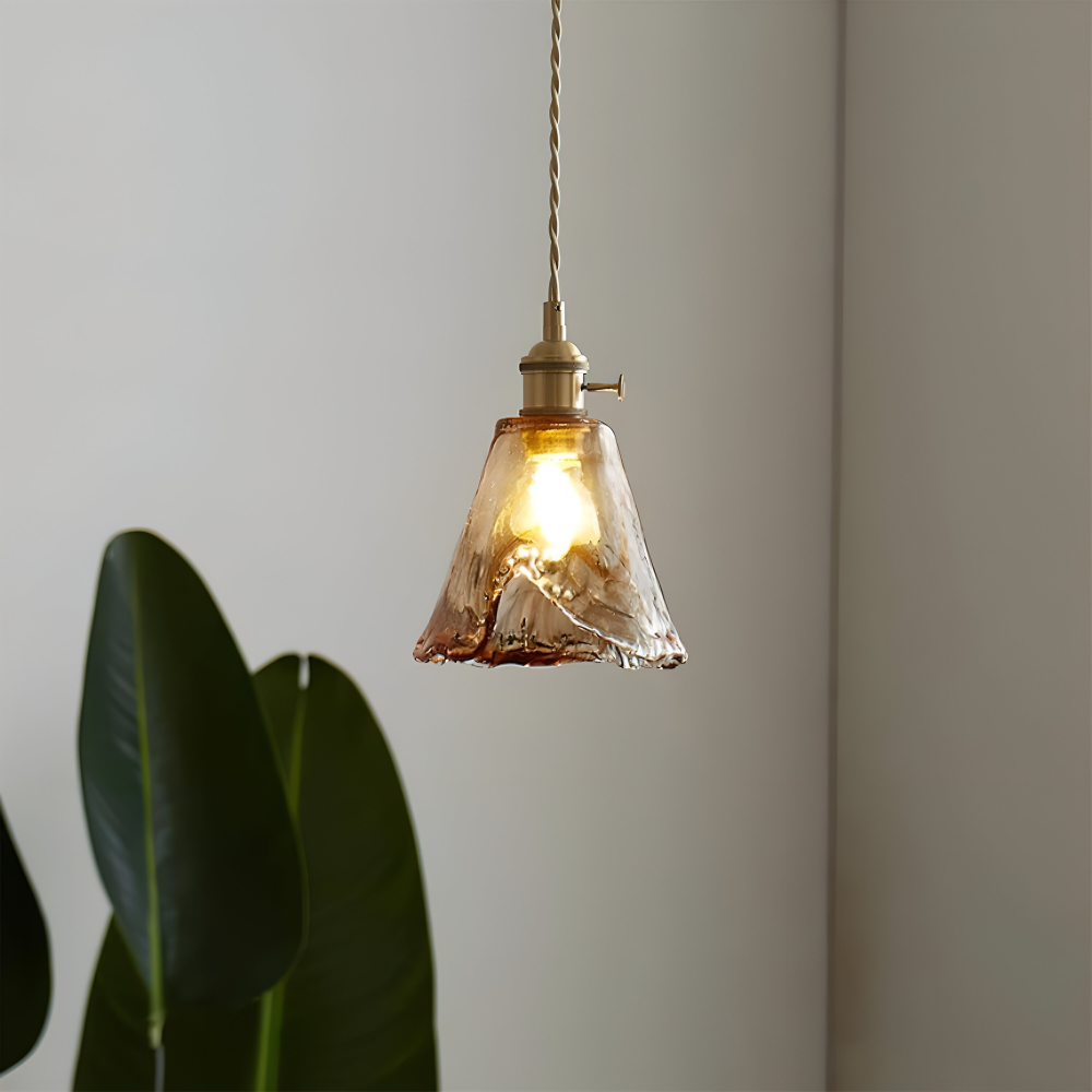 Brassoria – Lampada a sospensione vintage in ottone antico