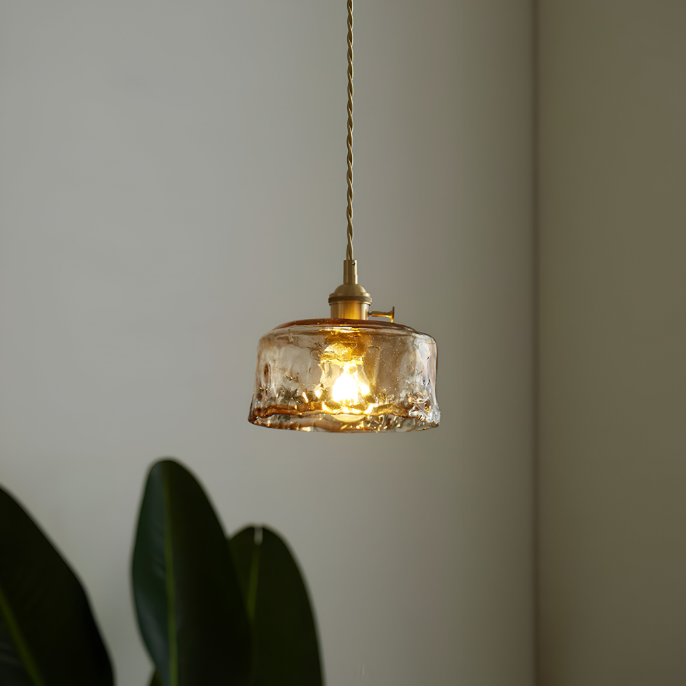 Brassoria – Lampada a sospensione vintage in ottone antico