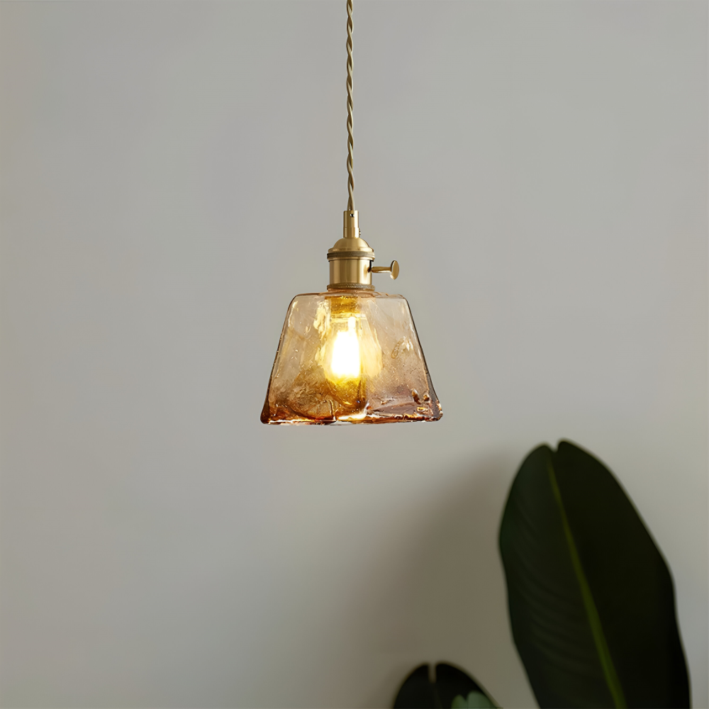 Brassoria – Lampada a sospensione vintage in ottone antico